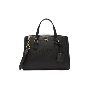 MICHAEL KORS Chantal Leather Shoulder Bag, Handbag Small Size Women's Black