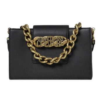 VERSACE JEANS COUTURE Sheepskin Crossbody Bag, Shoulder Bag Women's Black