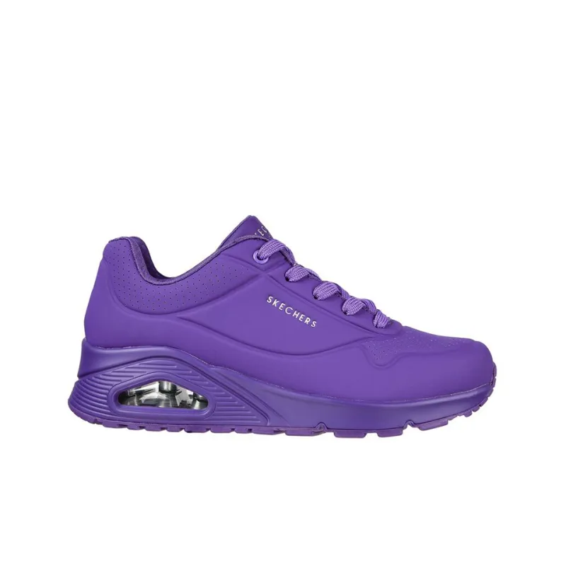 Skechers Uno Night Shades Cushioning Anti Slip And Wear Resistant Low Top Casual Shoes Women's Purple-1