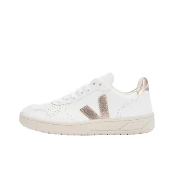 VEJA V 10 Chromfree Low Top Sneakers 'White Gold'