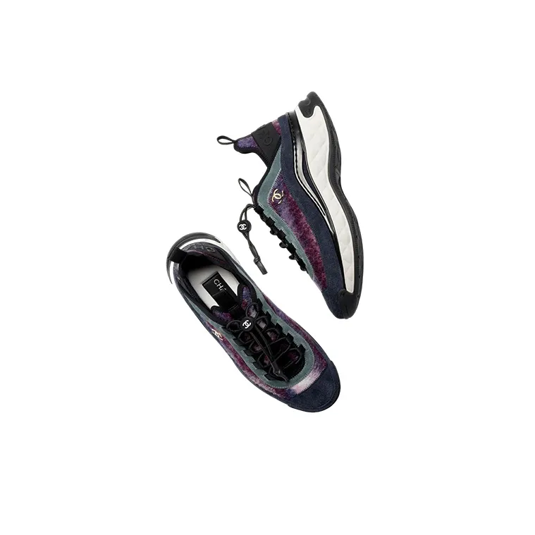 CHANEL Lightweight Low-Top Sports Casual Shoes Women's Dark Blue-3