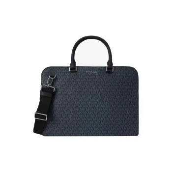MICHAEL KORS MK Cooper Artificial Leather One Shoulder Handbag Briefcase Large Size Men's Marine Blue