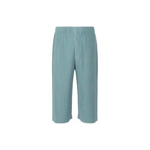 Homme Plissé Issey Miyake Casual Pants Men Green