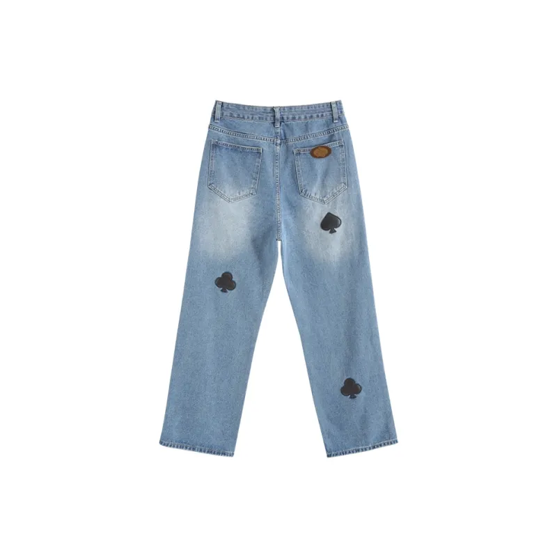 ASWZ Straight Moderate Jeans Women's Denim Blue-1