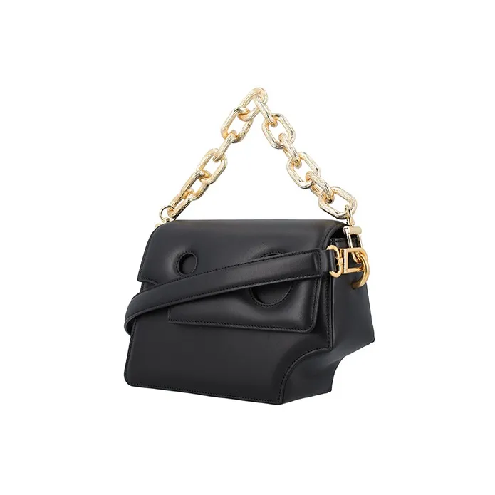 OFF WHITE Logo Print Shoulder Bag Black-2