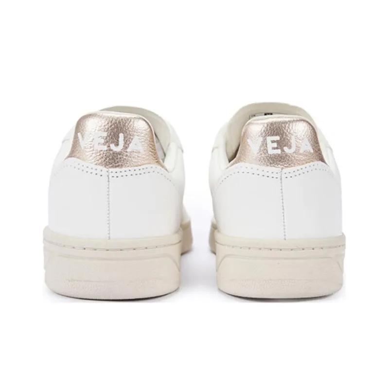 VEJA V10 Metallic Leather Sneakers-3