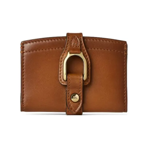 Polo Ralph Lauren Cow Leather Card Holder Women's Brown