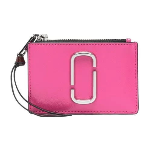MARC JACOBS Snapshot Calfskin Card Clip Wallets Women's Pink