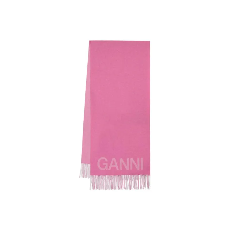 GANNI Fringed Scarf-0