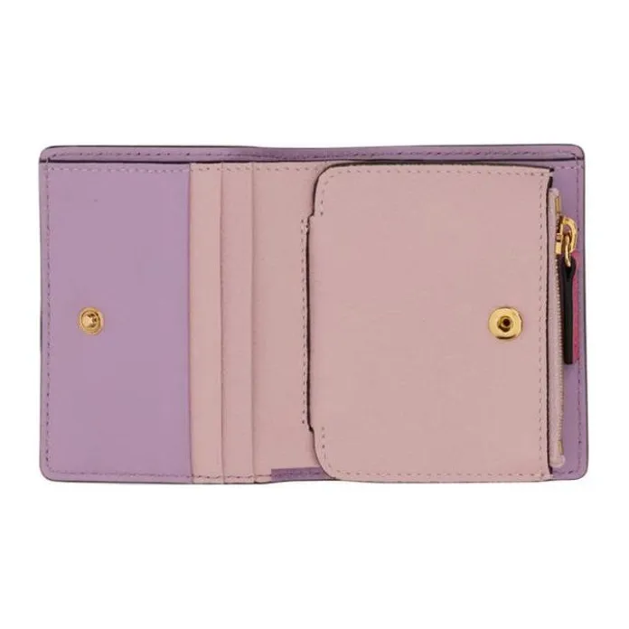 VERSACE Calfskin Wallet Women's Pink-3