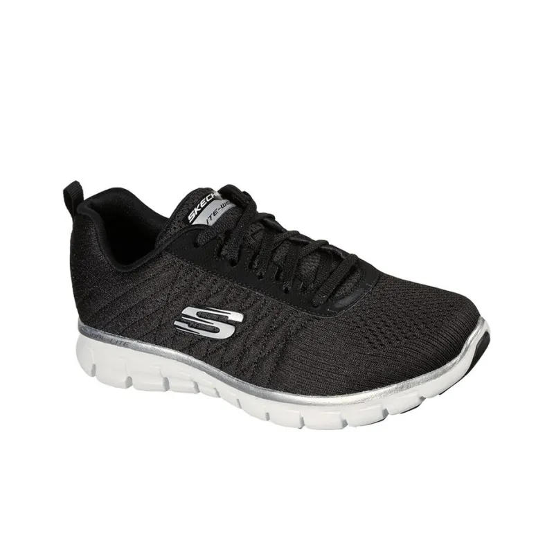 Skechers Synergy Cushioning Anti-Slip And Wear-Resistant Low-Top Sports Casual Shoes Women's Black White-2