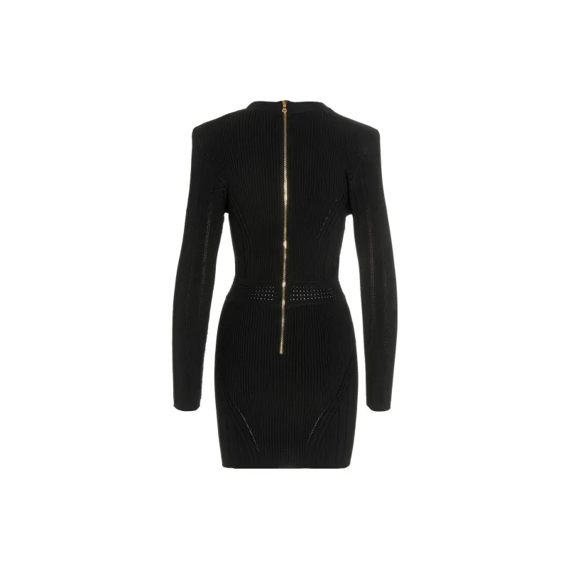 BALMAIN Ribbed knit Mini Dress-1