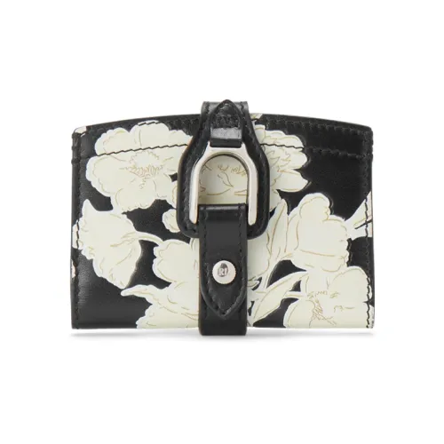 Polo Ralph Lauren Cow Leather Card Holder Women's Black/White