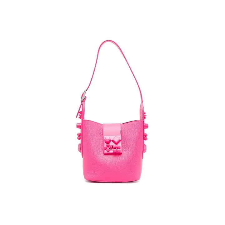 CL LUBOTING Grain Calfskin Handbag, Shoulder Bag Women's Fuchsia-0