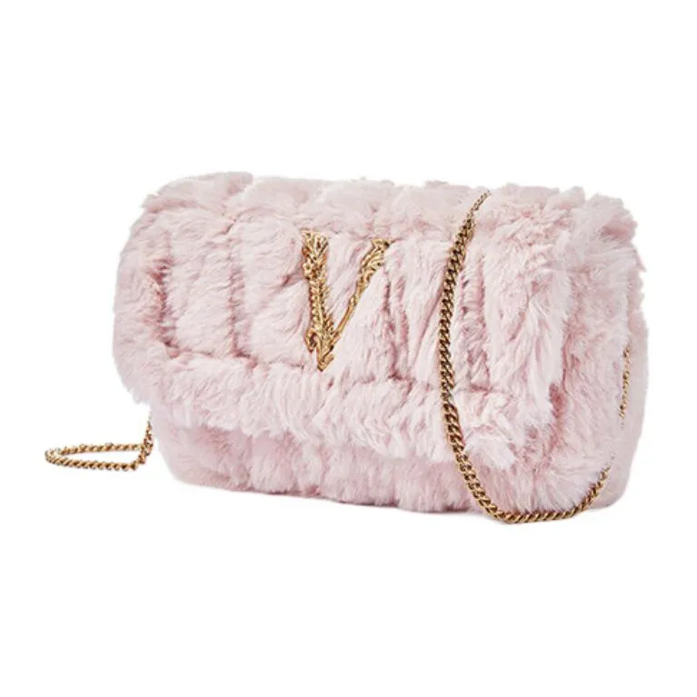 VERSACE Virtus Polyester Crossbody Bag Shoulder Bag Women's Pink-2