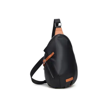Slazenger PVC Saddle Bag One Shoulder Handbag Crossbody Bag Sling Bag Regular Unisex Black Brown Color