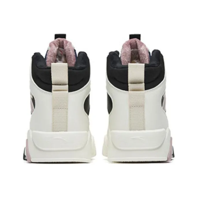 Anta Flame 3.0 Anti Slip Wear Resistant High Top Skateboard Shoes Women's Pink-3