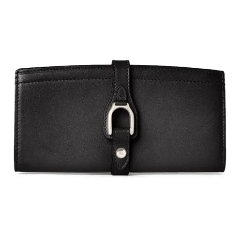 Polo Ralph Lauren Calfskin And Lambskin Combo Wallet Women's Black