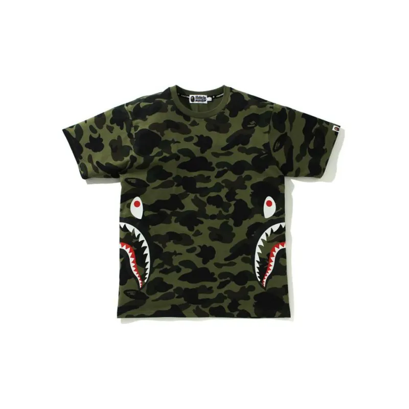 Bape 1st Camo Side Shark Tee-0