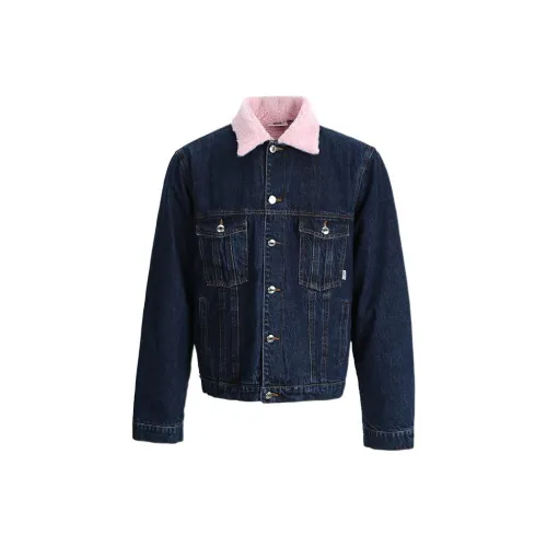 GCDS Denim Jackets Women's Dark Blue