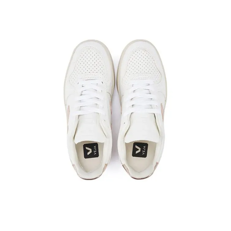 VEJA V10 Metallic Leather Sneakers-4