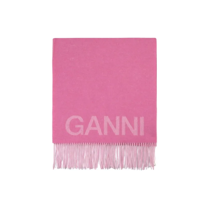 GANNI Fringed Scarf-1