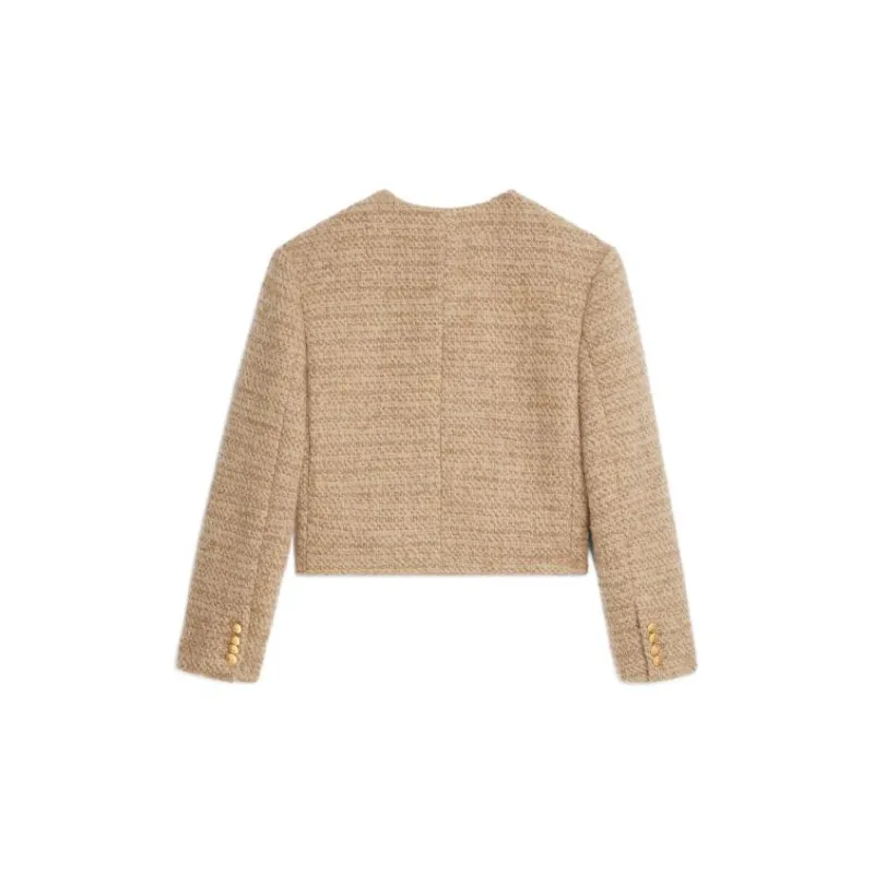 CELINE Chasseur Natural Knitted Natte Jacket Natural-1