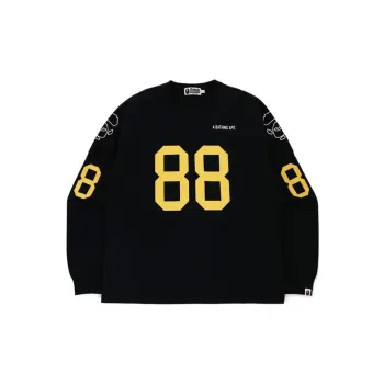 A BATHING APE Relaxed Fit Football L/S Tee