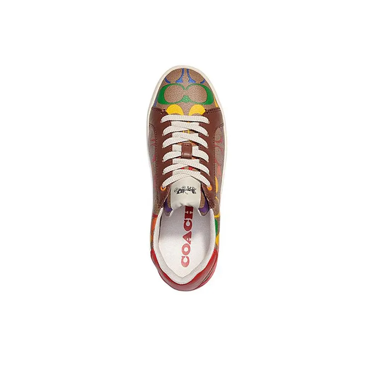 COACH Low Top Stylish Skateboarding Shoes Women's Rainbow-3