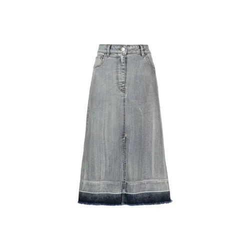 MSGM Denim Short Skirts Women's Gray