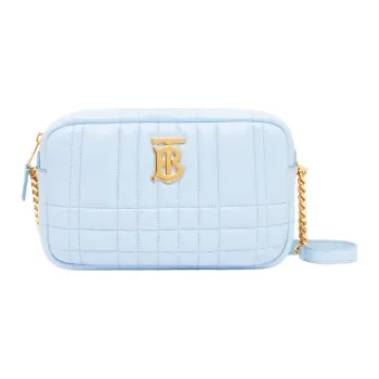 Burberry Lola Bag Lambskin Camera Bag, Shoulder Bag, Crossbody Bag Small Size Women's Light Blue