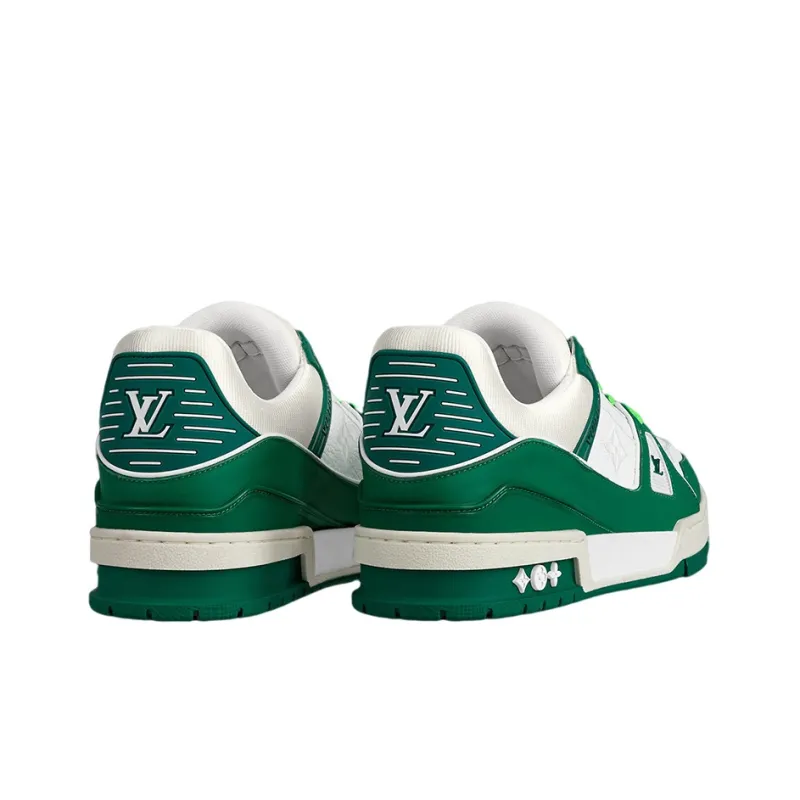 LOUIS VUITTON LV Trainer White Green-3