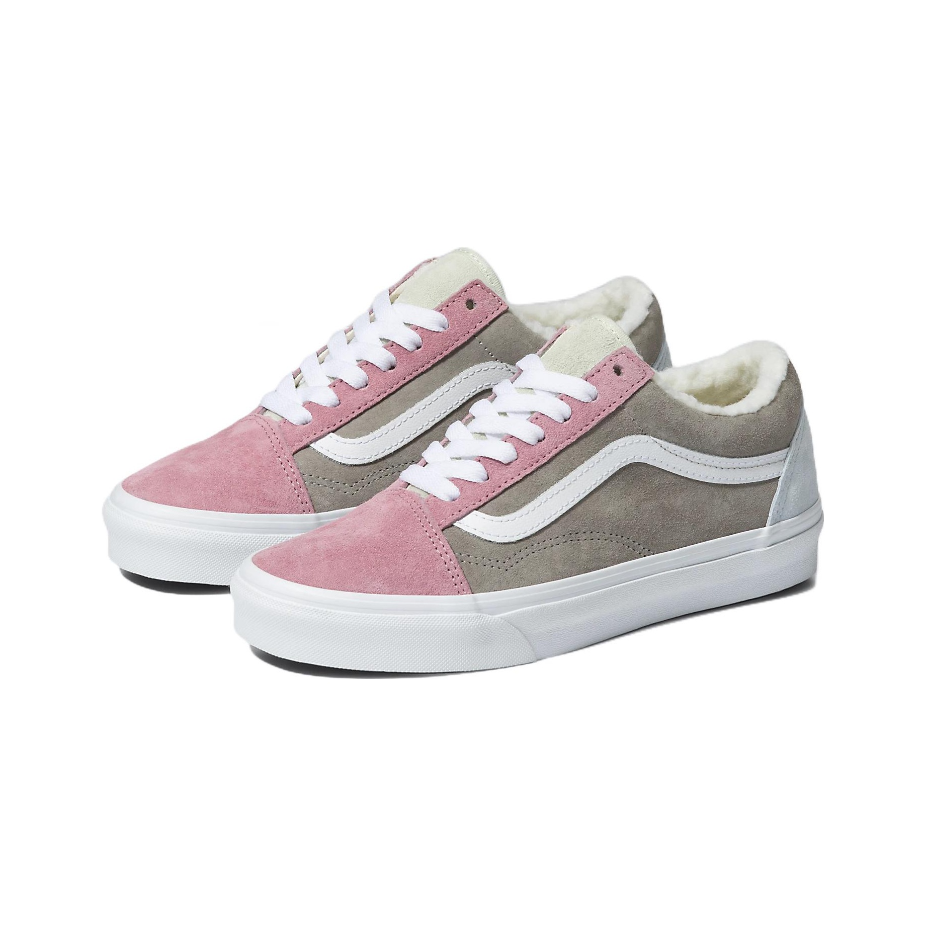 RESERVED: Vans Old Skool V Pink & Purple Suede/Sherpa & Leopard size hot 6 toddler