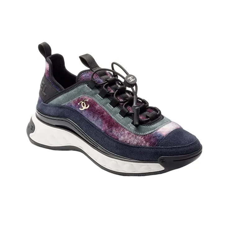 CHANEL Lightweight Low-Top Sports Casual Shoes Women's Dark Blue-1