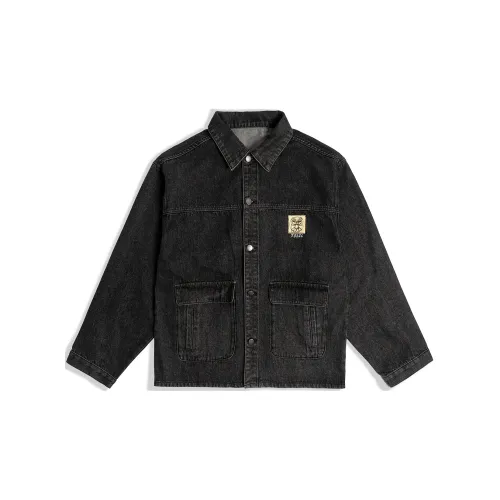 BD.POWER UP+ Denim Jackets Unisex Black Gray