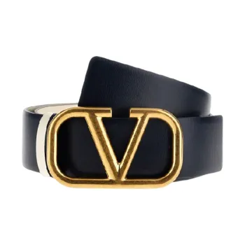 Valentino V Logo Smooth Buckle Women's Width: 4cm