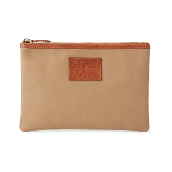 Polo Ralph Lauren Fabric With Cow Leather Patchwork Trim Clutch Men's Brown