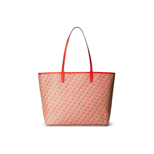Polo Ralph Lauren Tote Bag Shopping Bag Shoulder Bag Handbag Medium Size Women's Orange