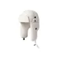 White (Trapper Hat 1 Piece)