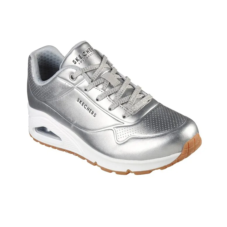 Skechers Uno - Aluminiferous Cushioning Anti-Slip And Wear-Resistant Low-Top Sports Casual Shoes Women's Silver-2