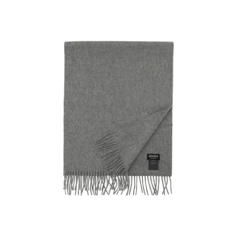 Zzegna Knit Scarves Unisex Gray-1