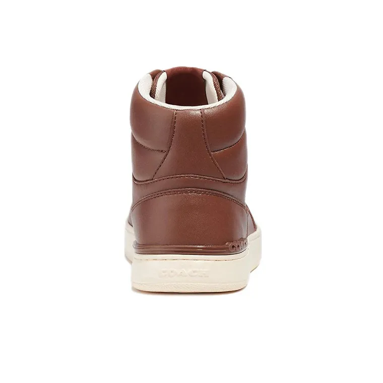 COACH High Top Stylish Skateboarding Shoes Men's Brown-4