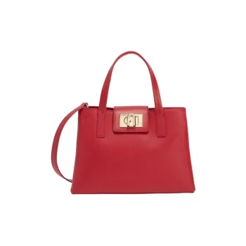 Furla 1927 Collection Leather Tote Bag Shopping Bag Shoulder Bag Crossbody Bag Handbag Small Size Women's Red