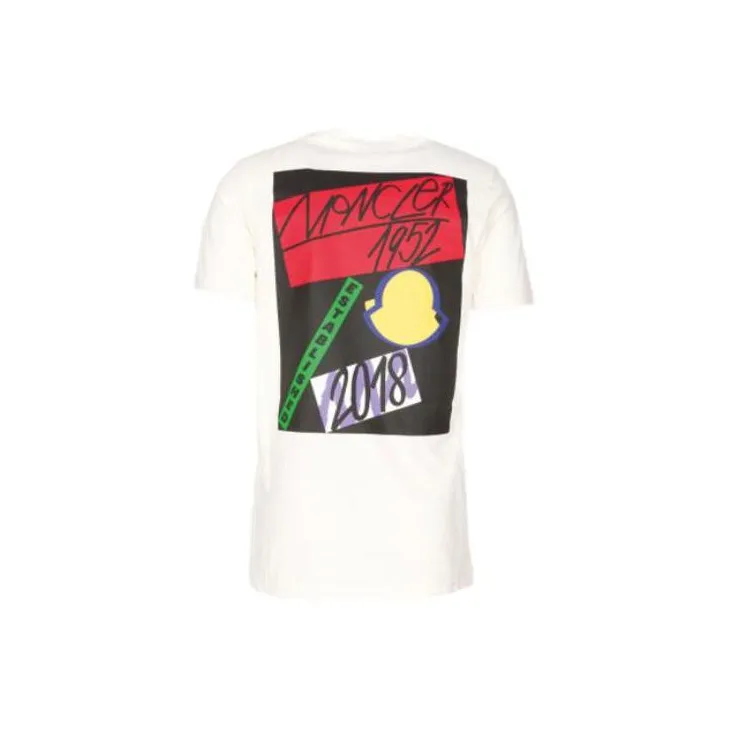 Moncler T-Shirts Men White-1