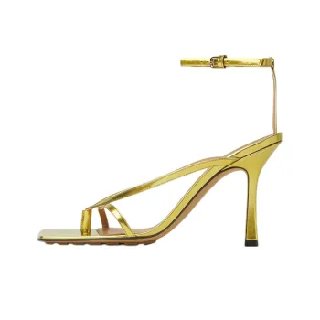 Bottega Veneta Stretch One Strap Sandals 9cm Women's Gold