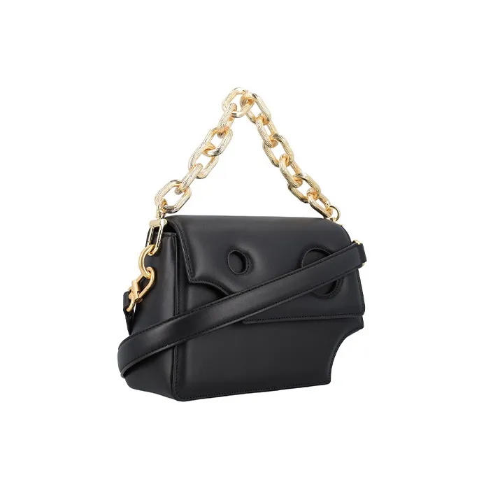 OFF WHITE Logo Print Shoulder Bag Black-1