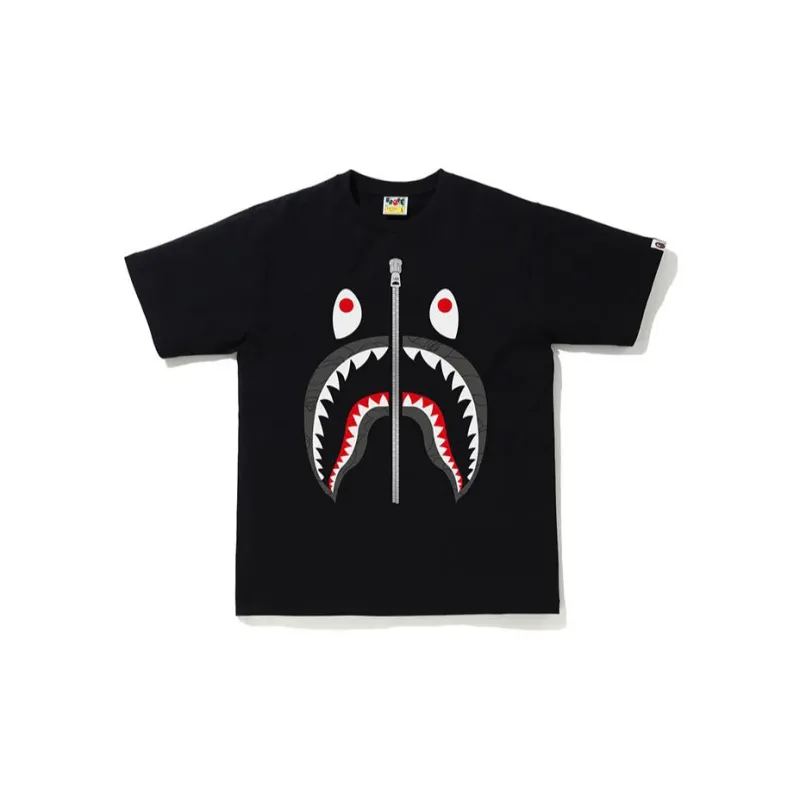 A BATHING APE Color Camo Shark Tee-1