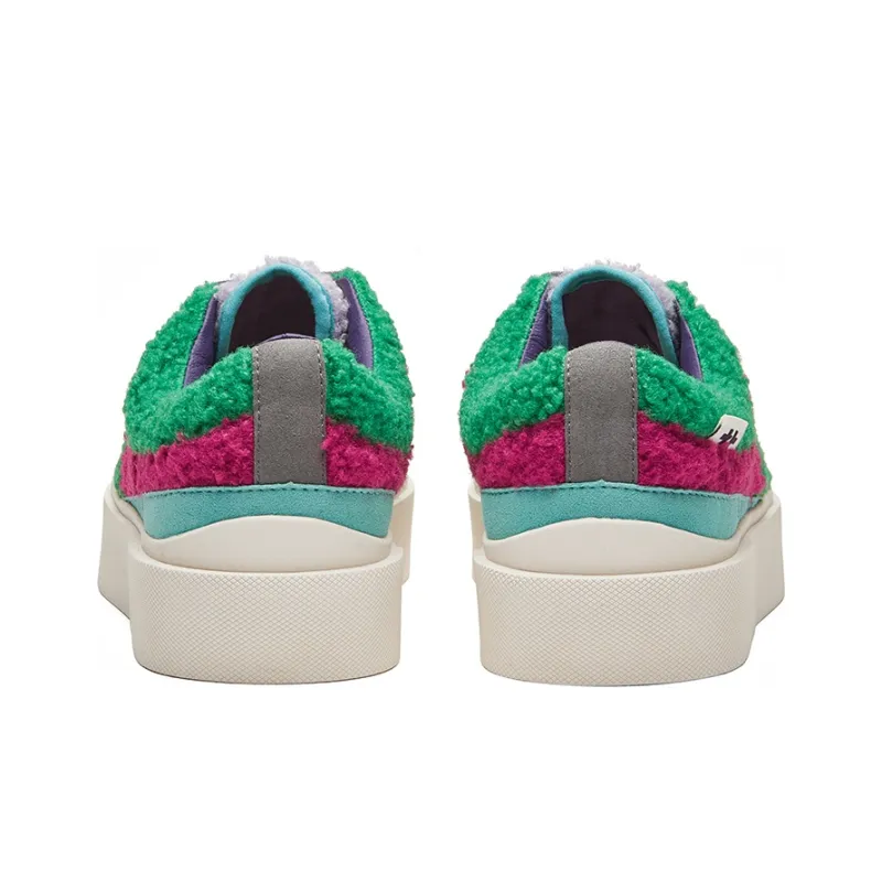 EQLZ EQUALIZER Fault Lo Anti-Slip Wear-Resistant Low-Top Skateboard Shoes Unisex Green Red Misprint-5