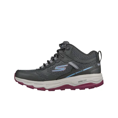 Skechers GO RUN Series Casual Shoes Women's Mid-Top Gray/Blue/Purple