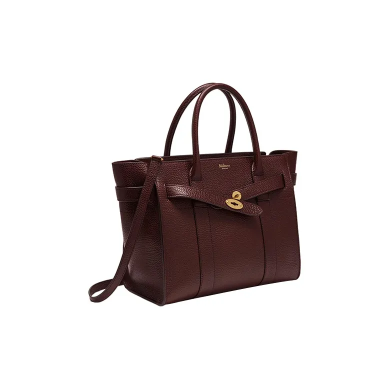 Mulberry Cow Leather Portable Crossbody Bag Shoulder Bag Small Size Women's Brown-1